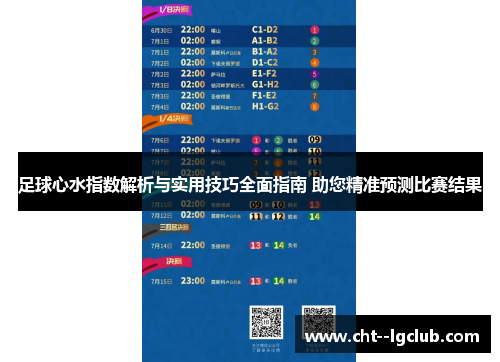 足球心水指数解析与实用技巧全面指南 助您精准预测比赛结果
